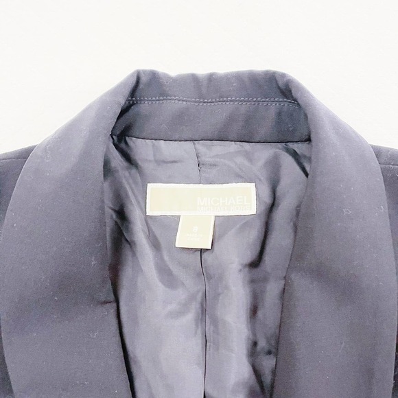 Michael Kors Black Tailored Open Blazer 2 Front Pockets SZ8 - Picture 3 of 7
